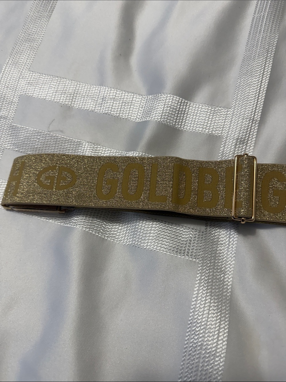 Goldbergh Metallic Gold Branded Suspenders